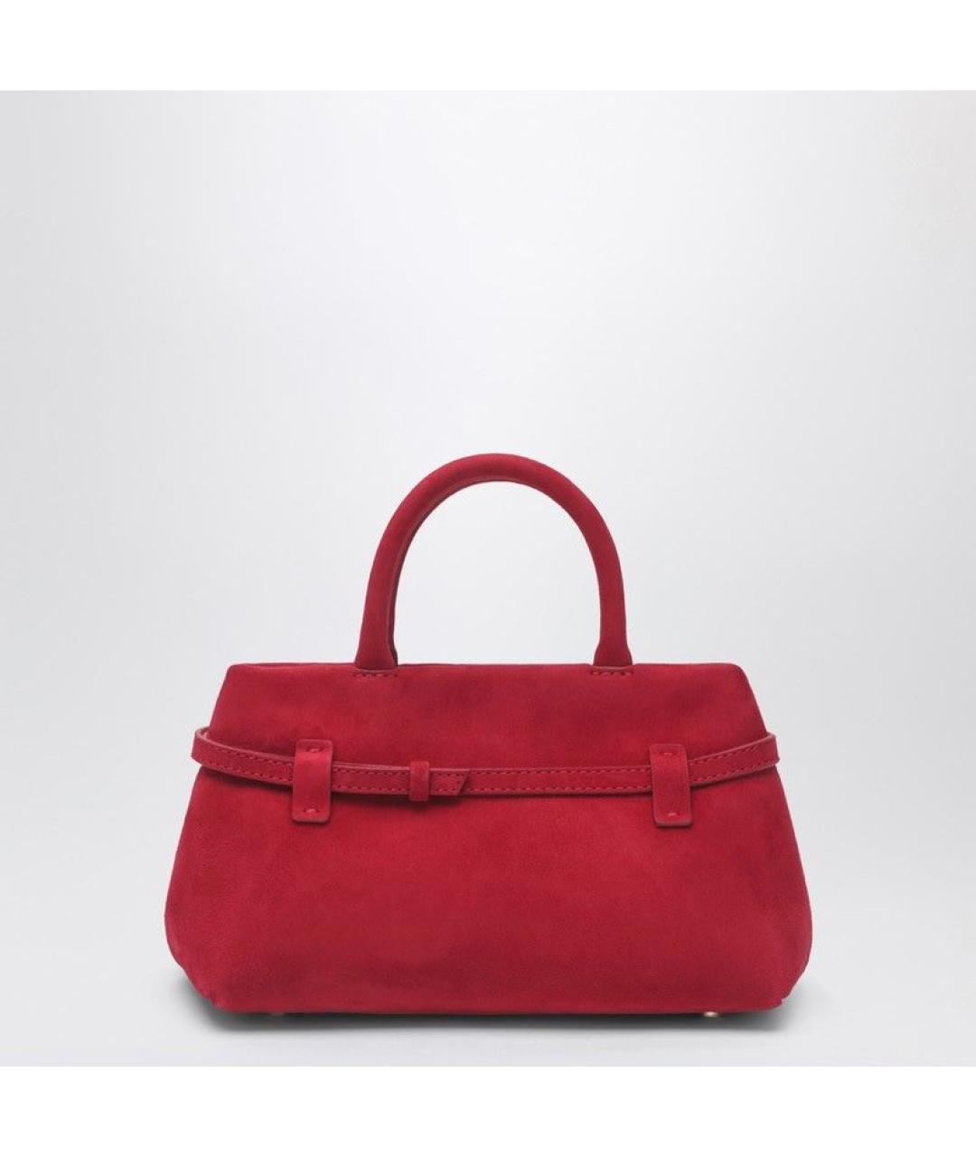 MANU ATELIER Красная замшевая сумка тоут, фото 2