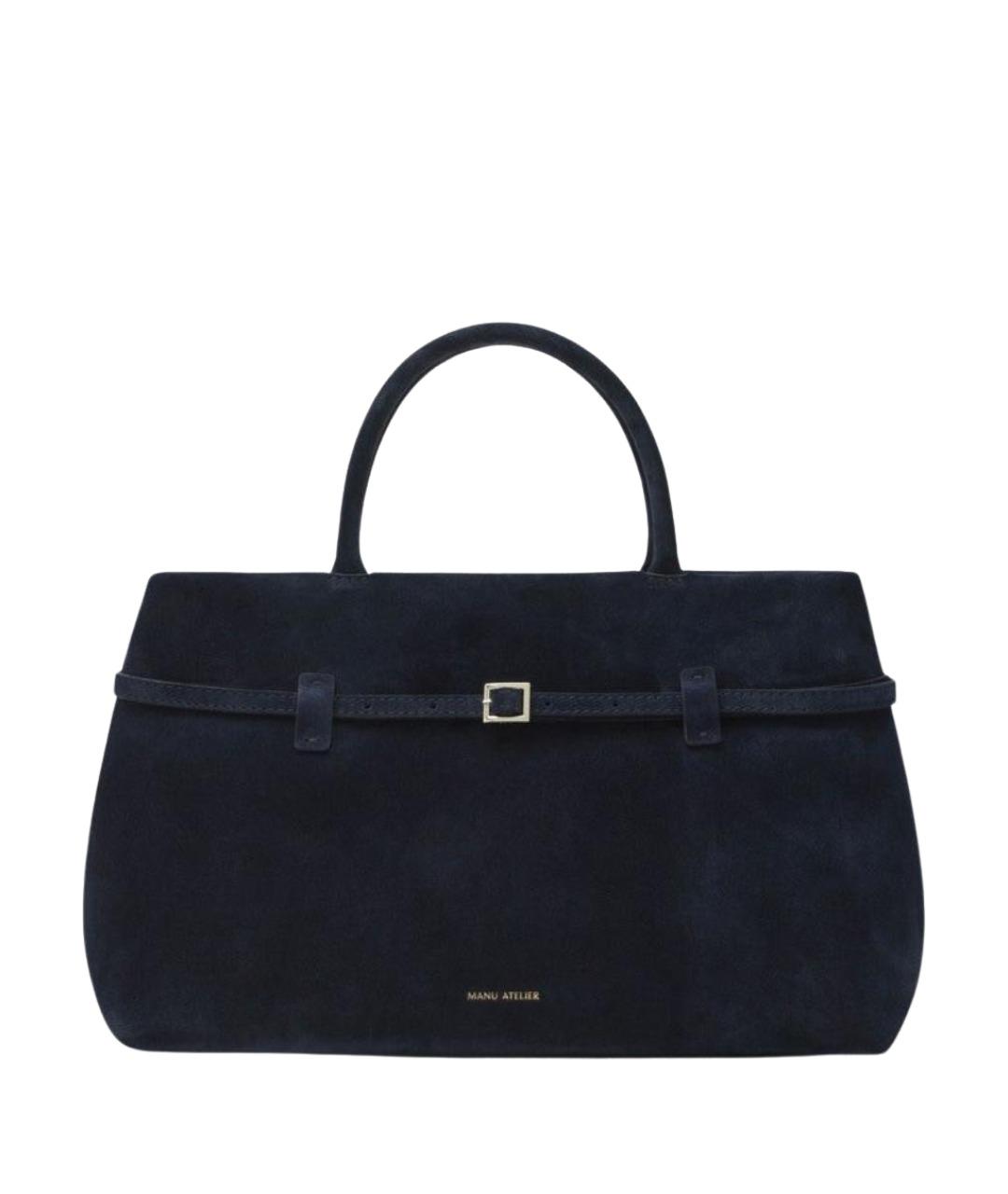 MANU ATELIER Синяя замшевая сумка тоут, фото 1