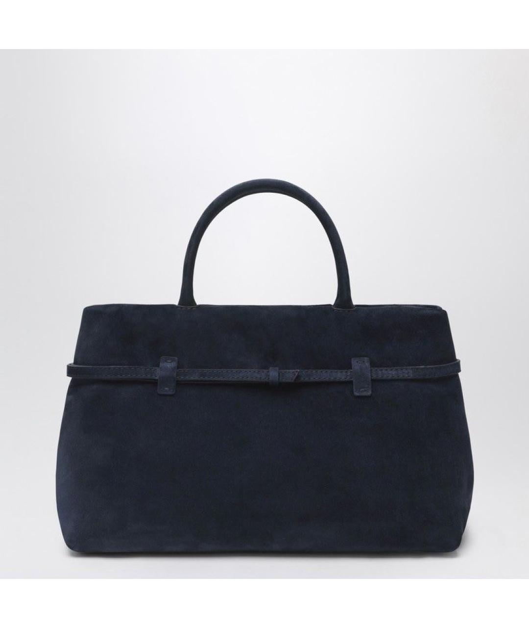 MANU ATELIER Синяя замшевая сумка тоут, фото 2