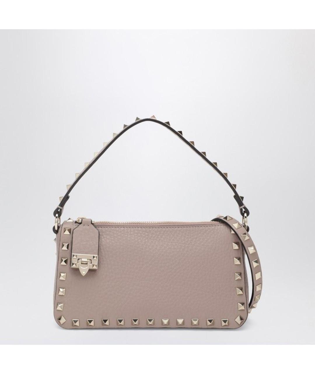 VALENTINO Розовая кожаная сумка через плечо, фото 3