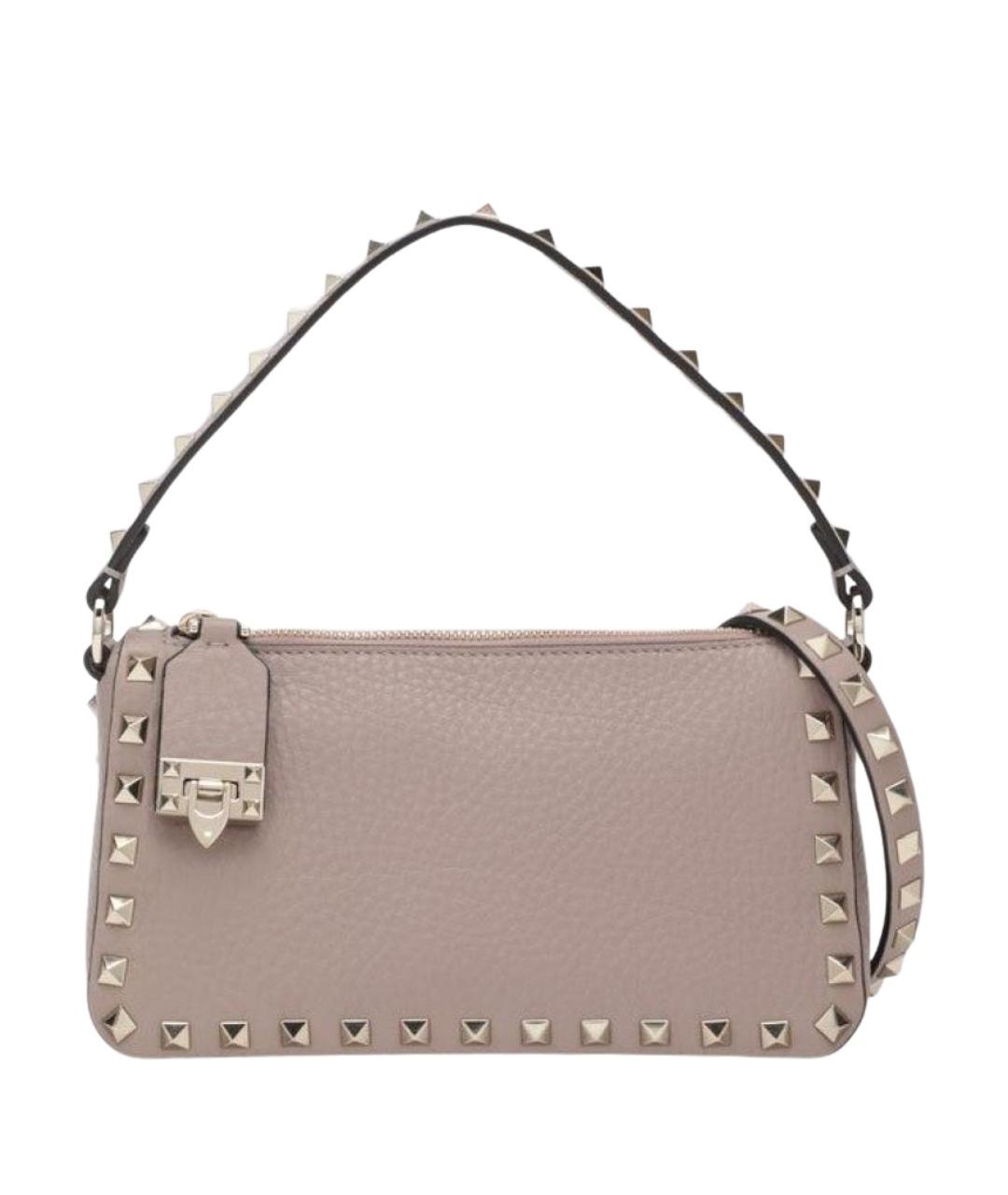 VALENTINO Розовая кожаная сумка через плечо, фото 1
