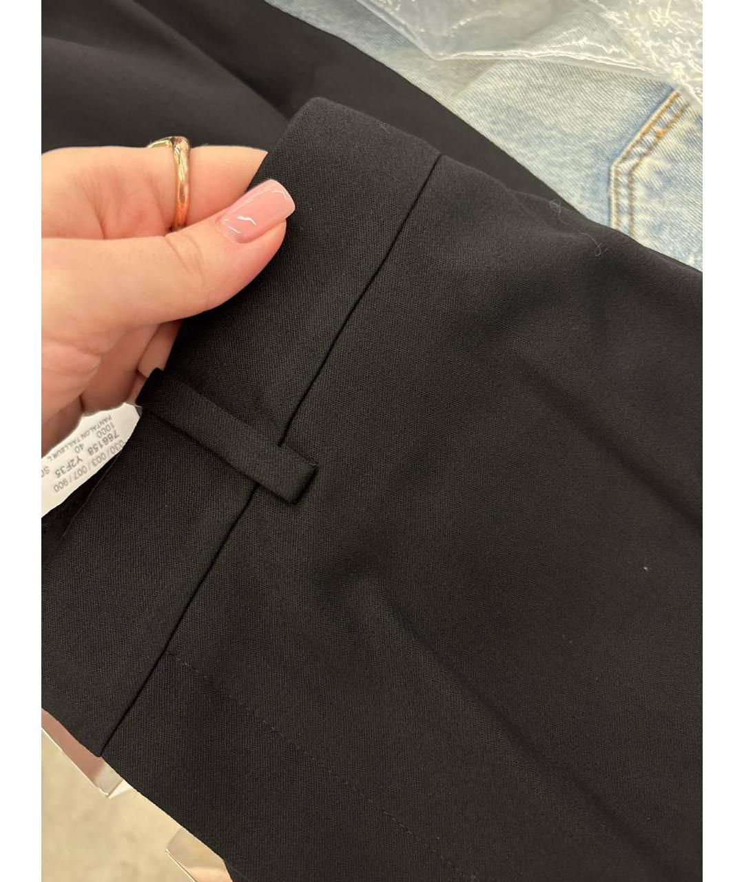 YVES SAINT LAURENT BEAUTY Черные хлопковые брюки узкие, фото 3