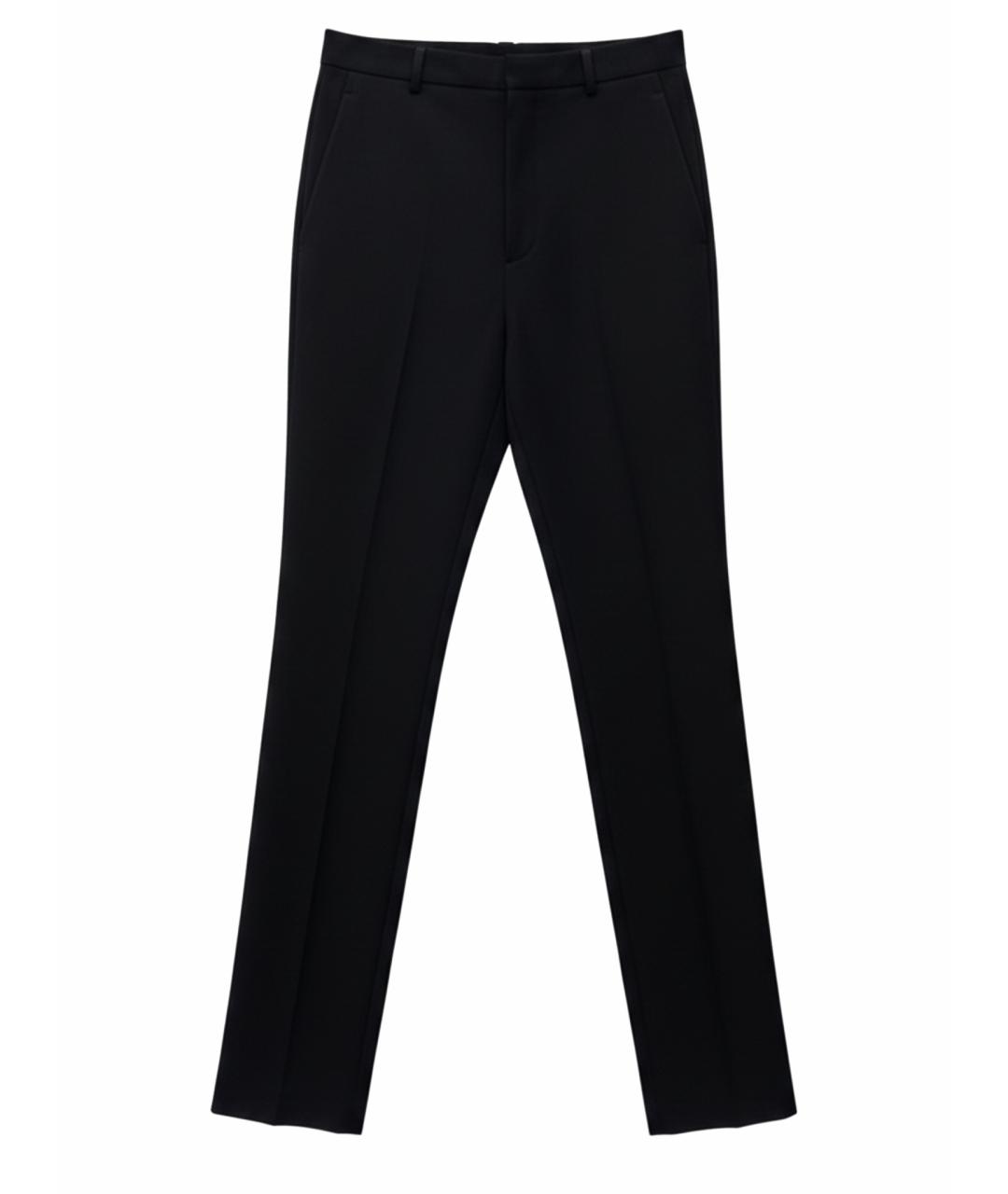 YVES SAINT LAURENT BEAUTY Черные хлопковые брюки узкие, фото 1