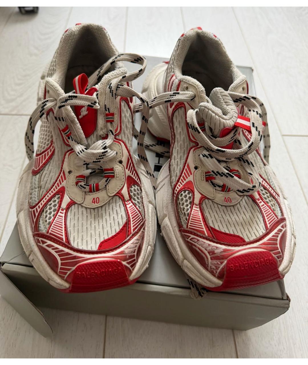 BALENCIAGA Красные низкие кроссовки / кеды, фото 2