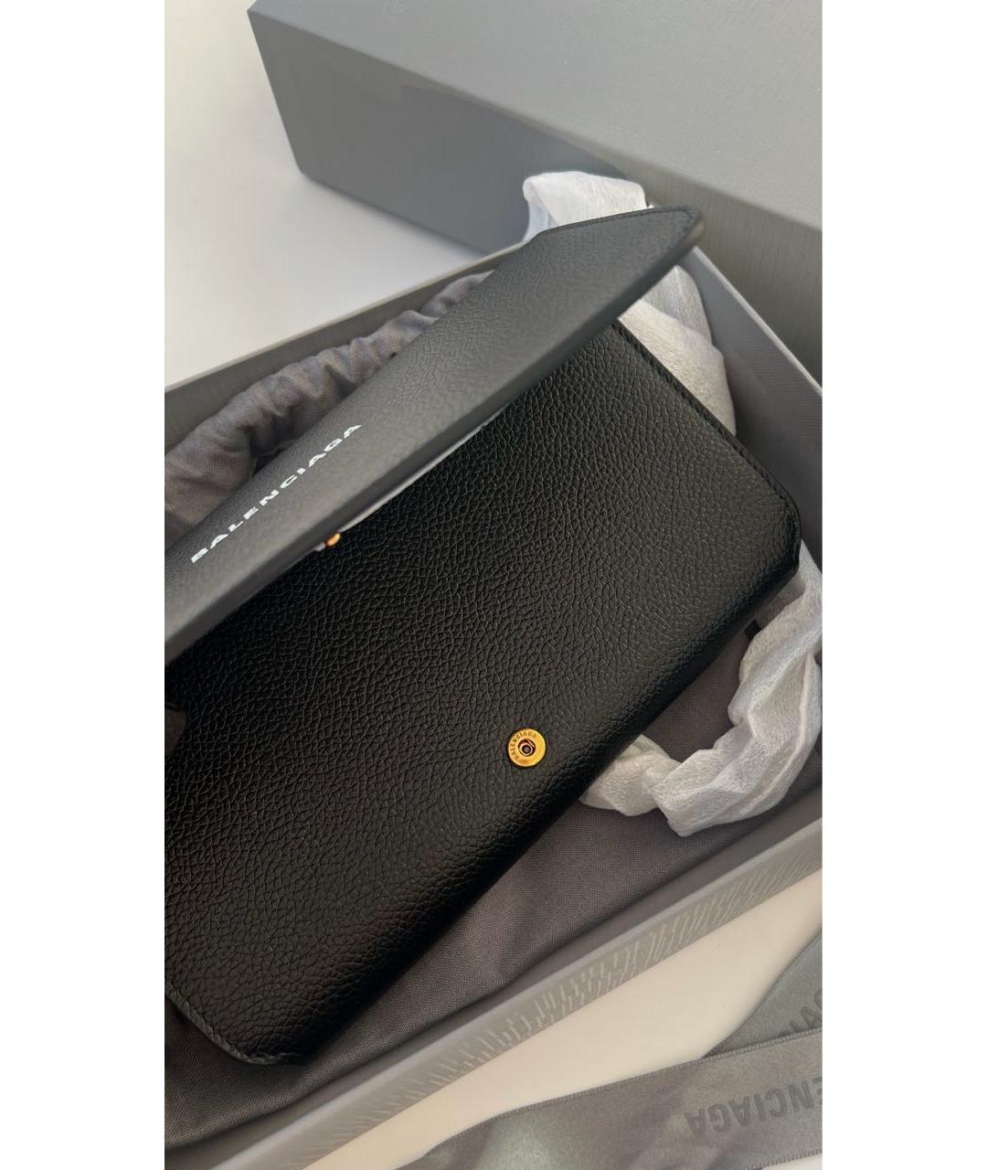 BALENCIAGA Черная кожаная сумка через плечо, фото 4