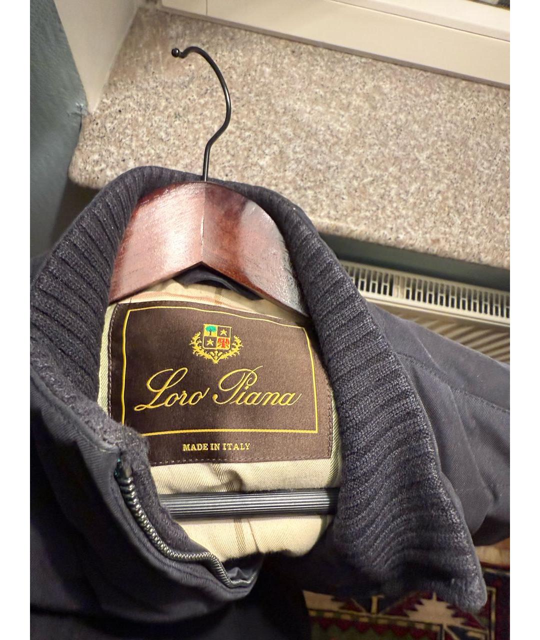 LORO PIANA Темно-синий полиэстеровый жилет, фото 3