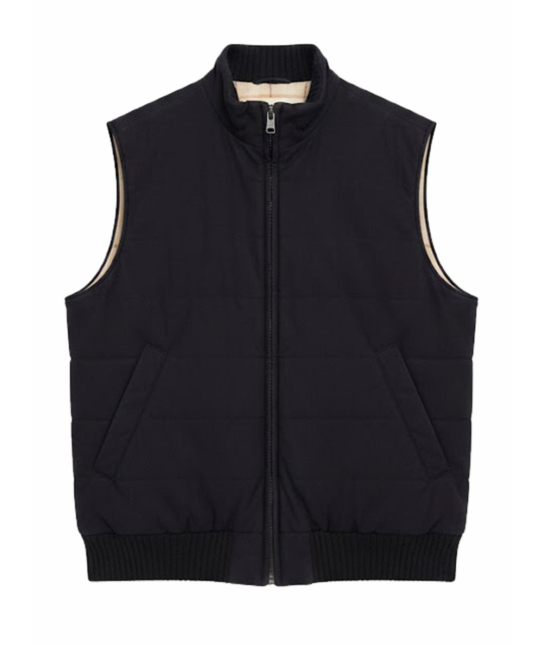 LORO PIANA Темно-синий полиэстеровый жилет, фото 1