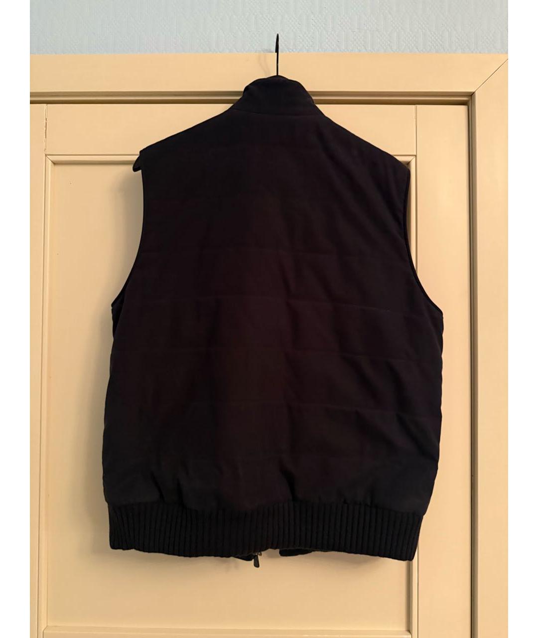 LORO PIANA Темно-синий полиэстеровый жилет, фото 2