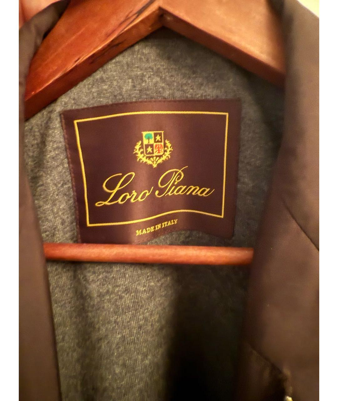 LORO PIANA Антрацитовое кашемировое пальто, фото 3