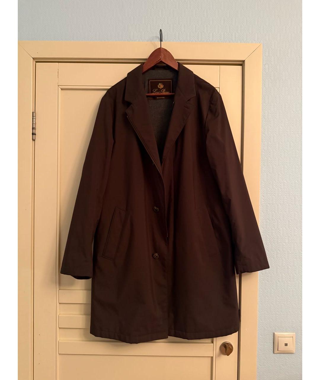 LORO PIANA Антрацитовое кашемировое пальто, фото 9