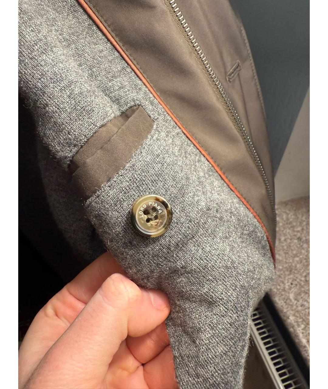 LORO PIANA Антрацитовое кашемировое пальто, фото 7