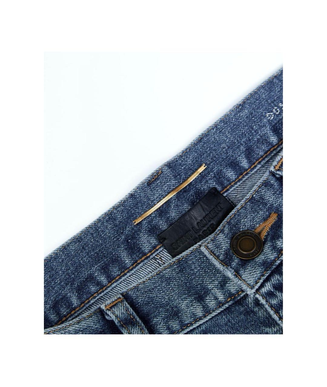 SAINT LAURENT Синие прямые джинсы, фото 2