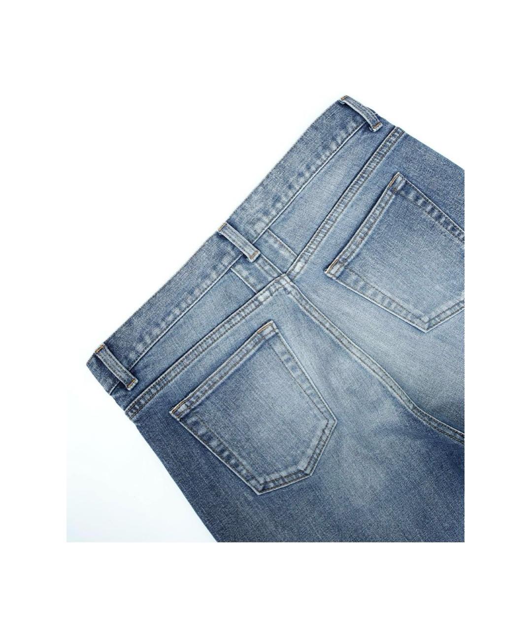 SAINT LAURENT Синие прямые джинсы, фото 3