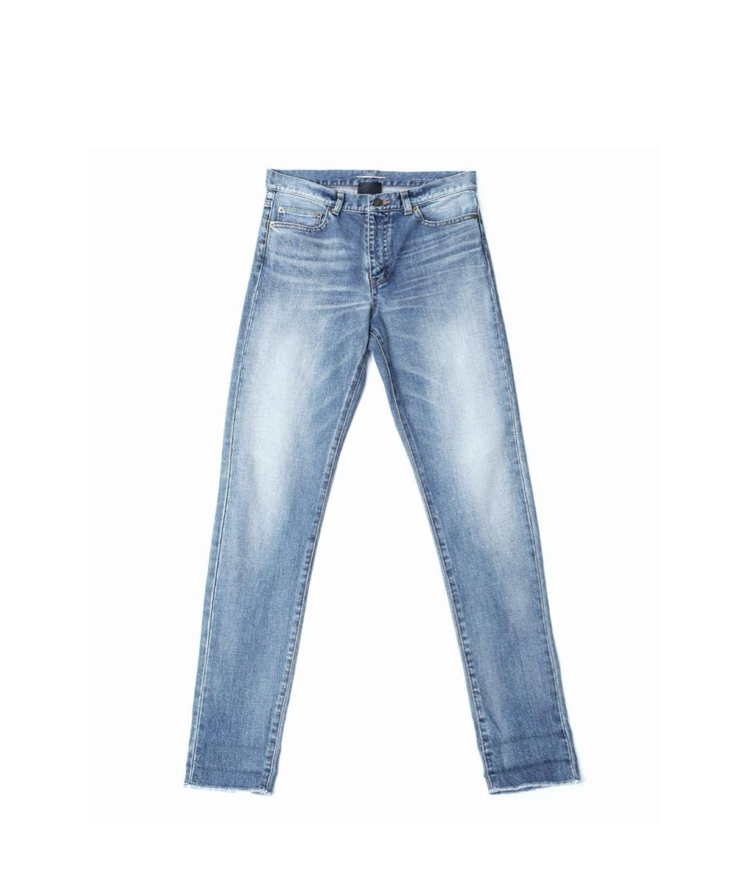 SAINT LAURENT Синие прямые джинсы, фото 4