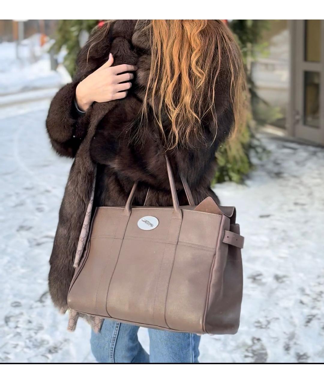 MULBERRY Коричневая кожаная сумка через плечо, фото 7