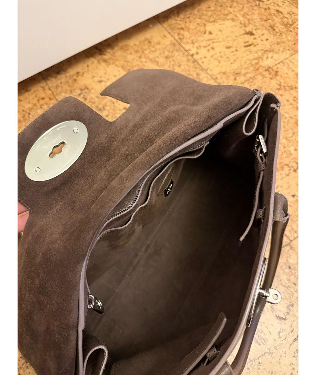 MULBERRY Коричневая кожаная сумка через плечо, фото 4