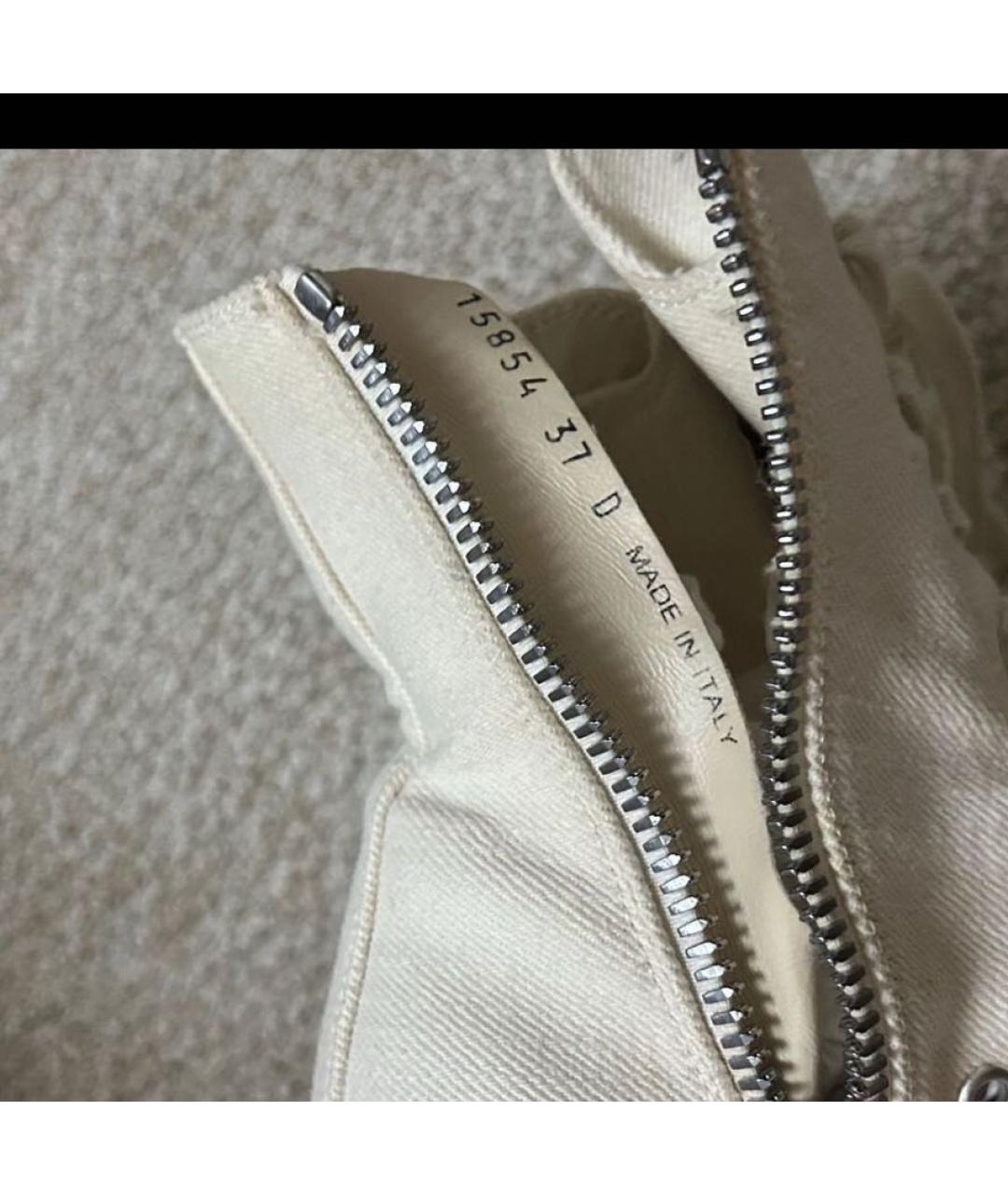 RICK OWENS Белые текстильные кеды, фото 4