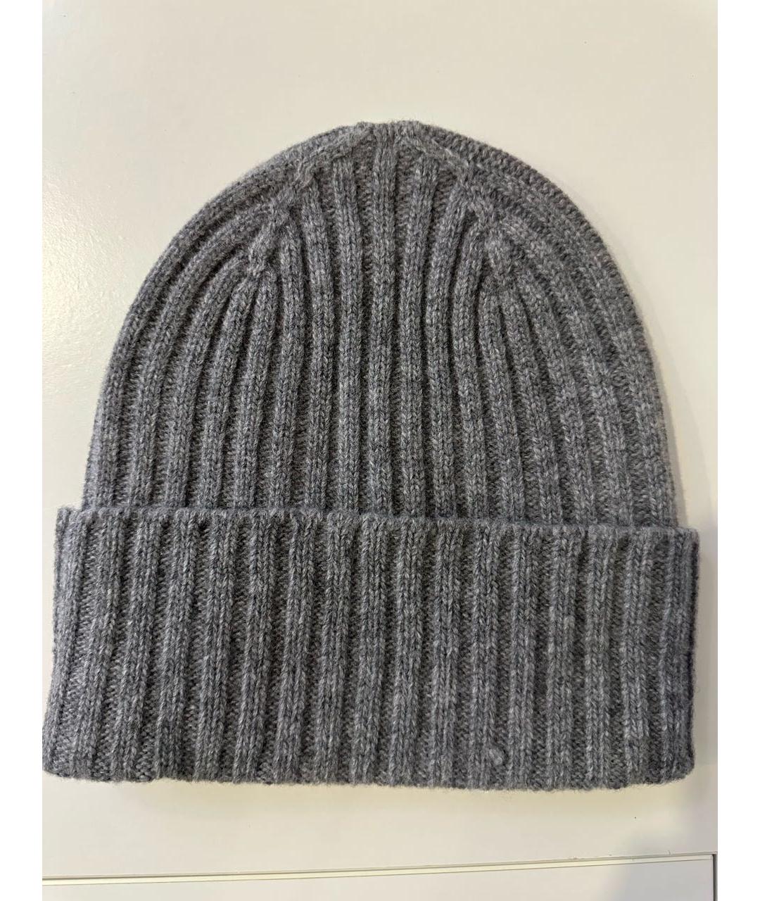 WEEKEND MAX MARA Серая шерстяная шапка, фото 2