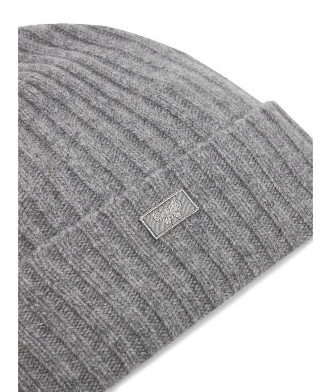 WEEKEND MAX MARA Серая шерстяная шапка, фото 3