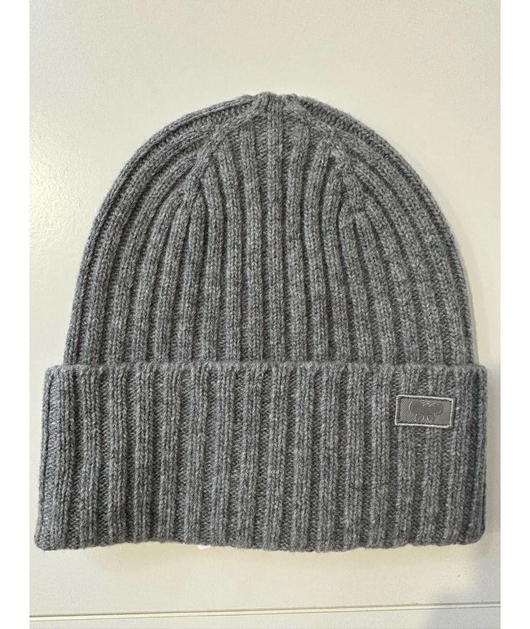 WEEKEND MAX MARA Серая шерстяная шапка, фото 4