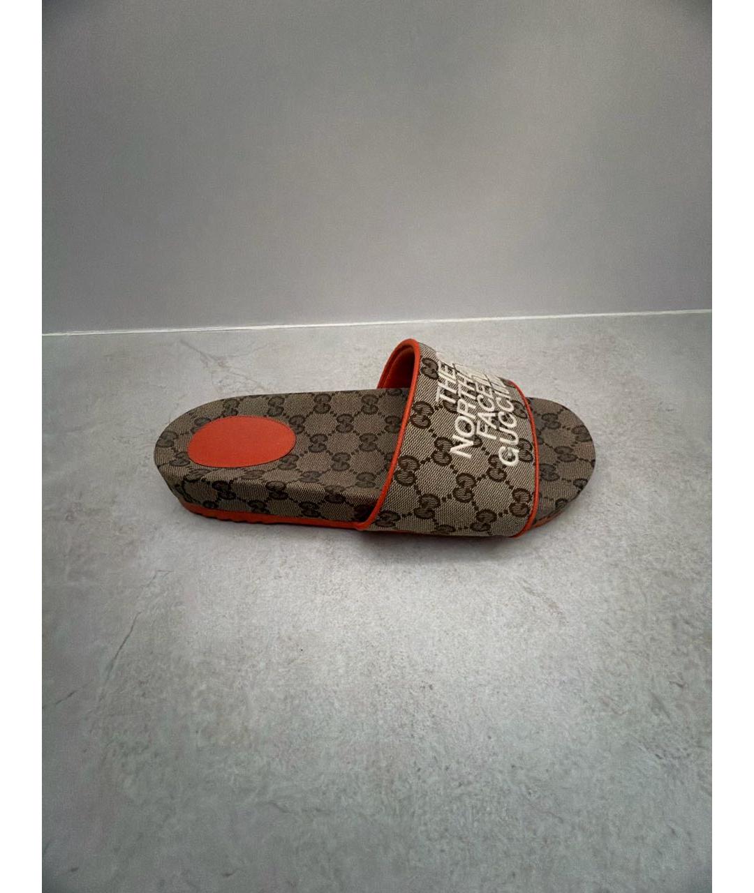 GUCCI Коричневые шлепанцы, фото 5