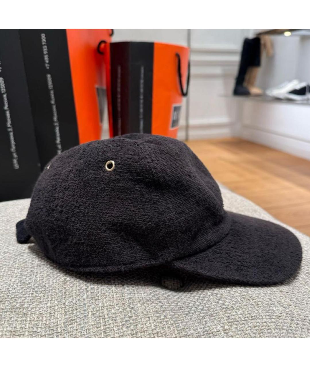 CHANEL Черная хлопковая кепка, фото 7