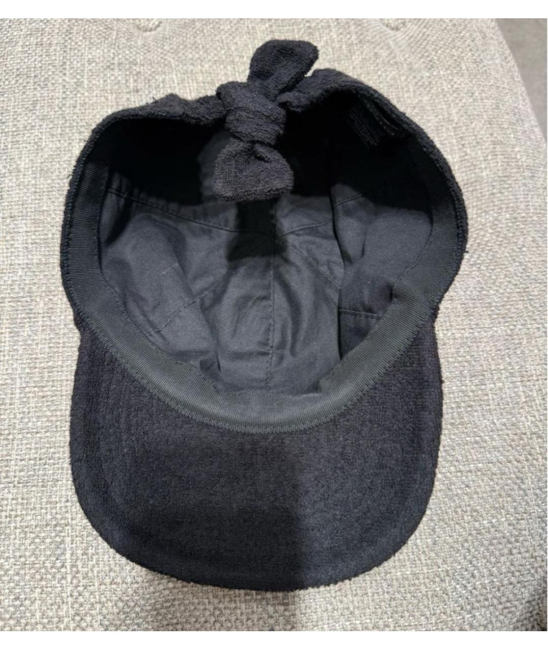 CHANEL Черная хлопковая кепка, фото 6