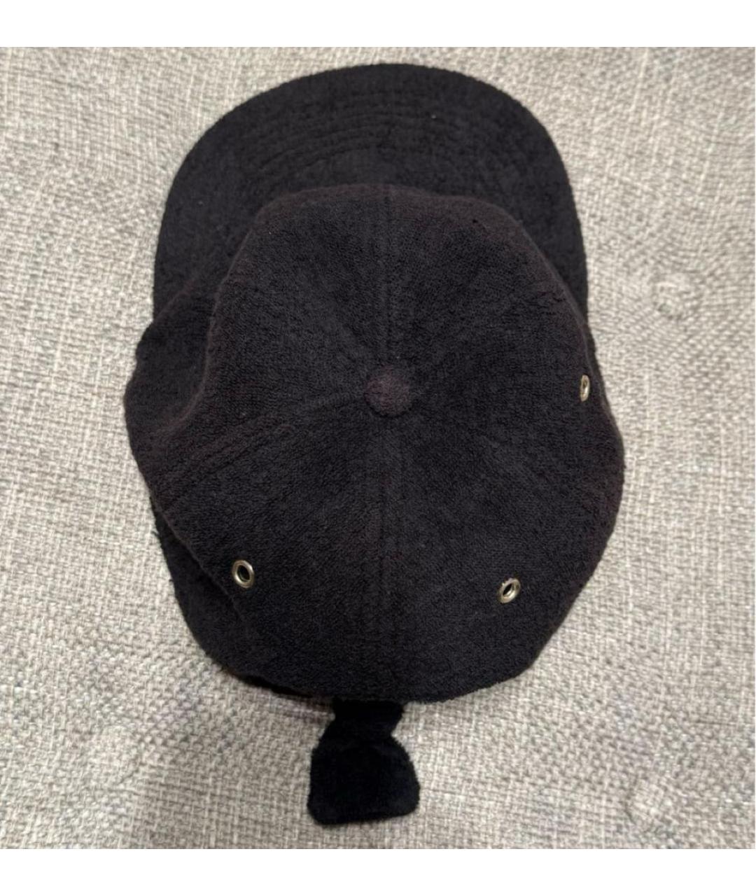 CHANEL Черная хлопковая кепка, фото 3