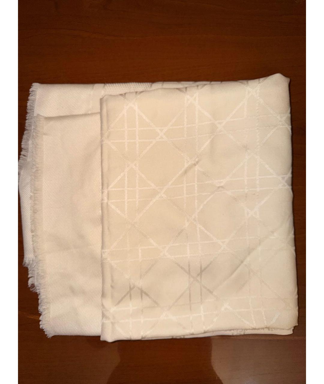 CHRISTIAN DIOR Белый шелковый платок, фото 6