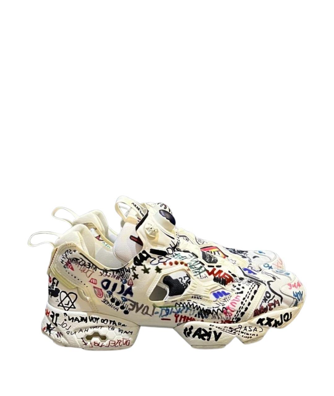 VETEMENTS Белые текстильные низкие кроссовки / кеды, фото 1