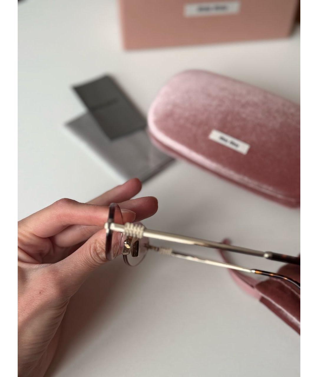 MIU MIU Коричневые солнцезащитные очки, фото 2