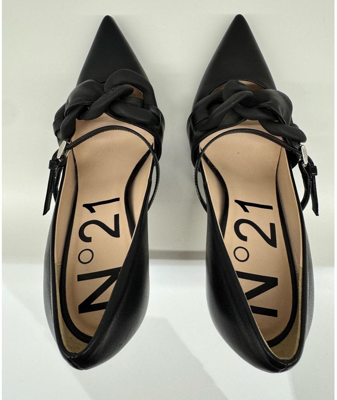 NO. 21 Черные кожаные туфли, фото 3