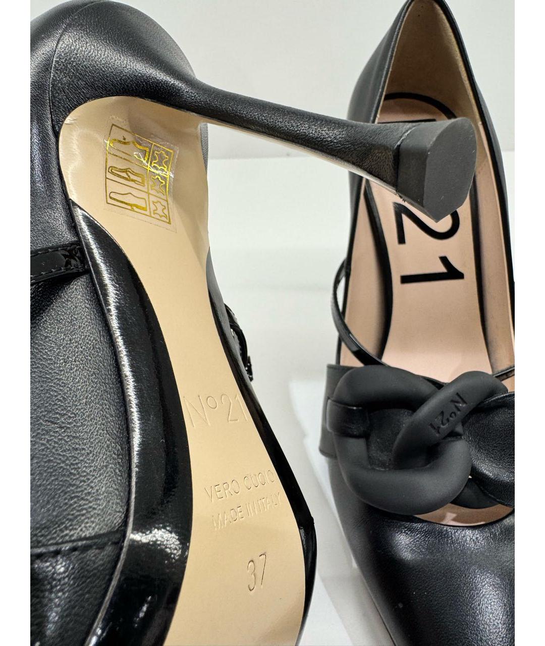 NO. 21 Черные кожаные туфли, фото 5