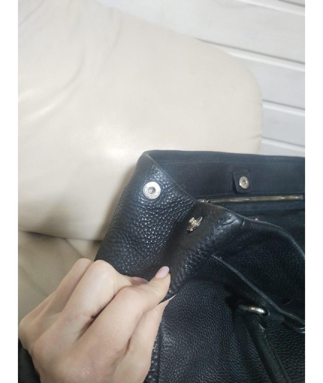 PRADA Черная кожаная сумка через плечо, фото 6