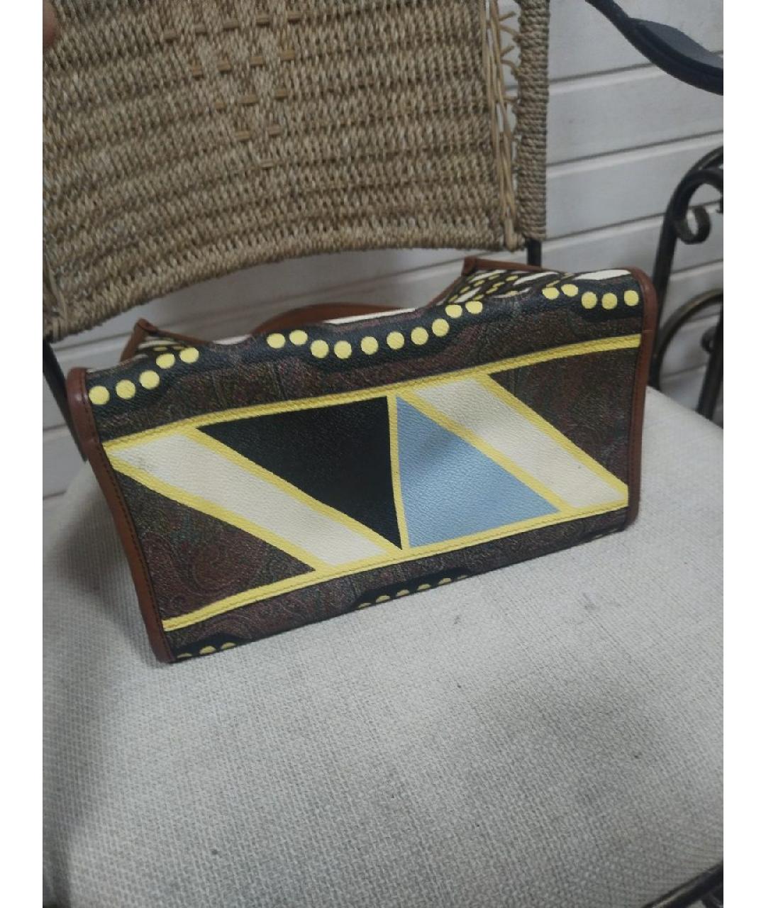 ETRO Коричневая кожаная сумка через плечо, фото 3