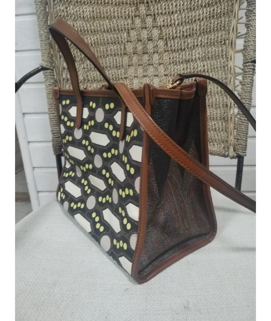 ETRO Коричневая кожаная сумка через плечо, фото 2