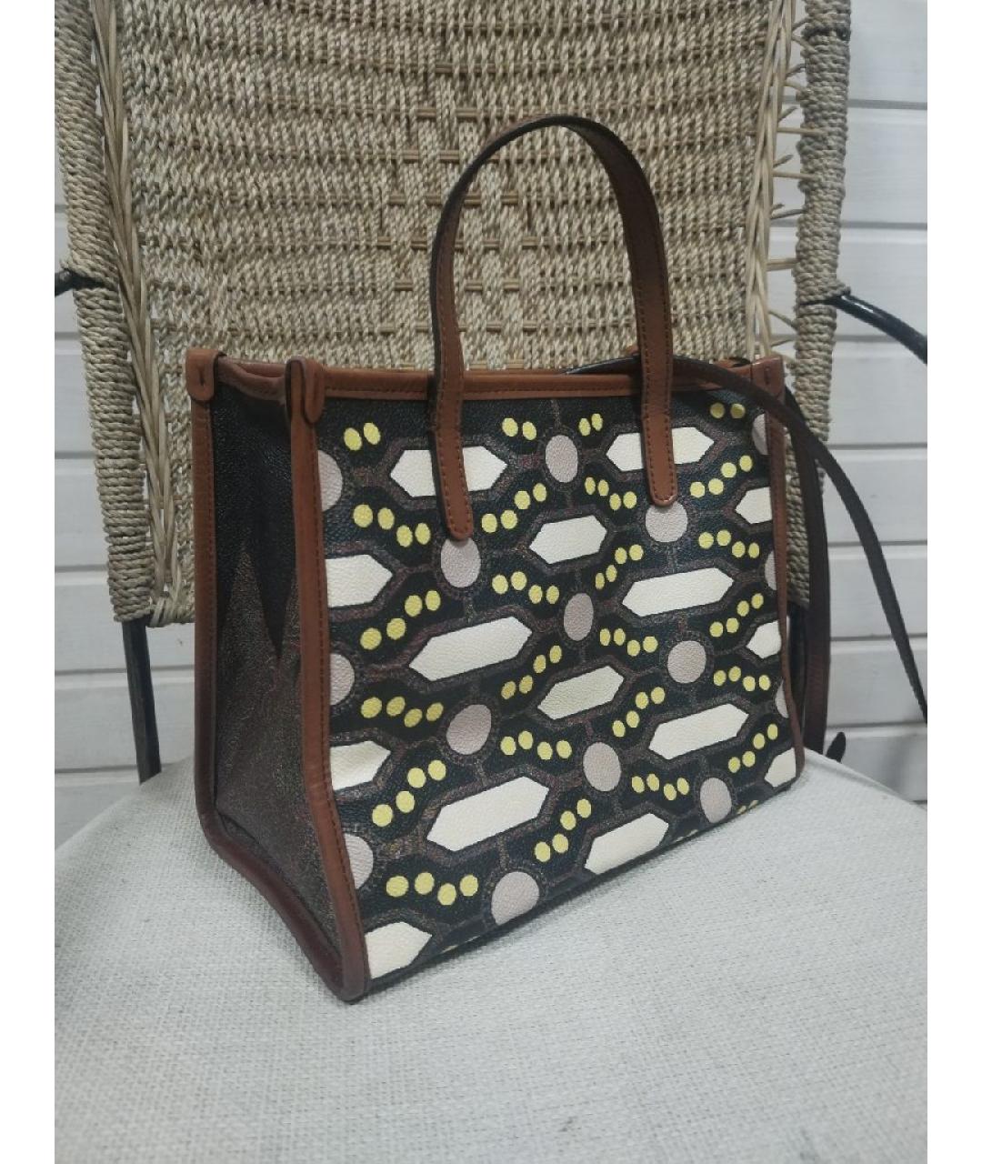 ETRO Коричневая кожаная сумка через плечо, фото 7