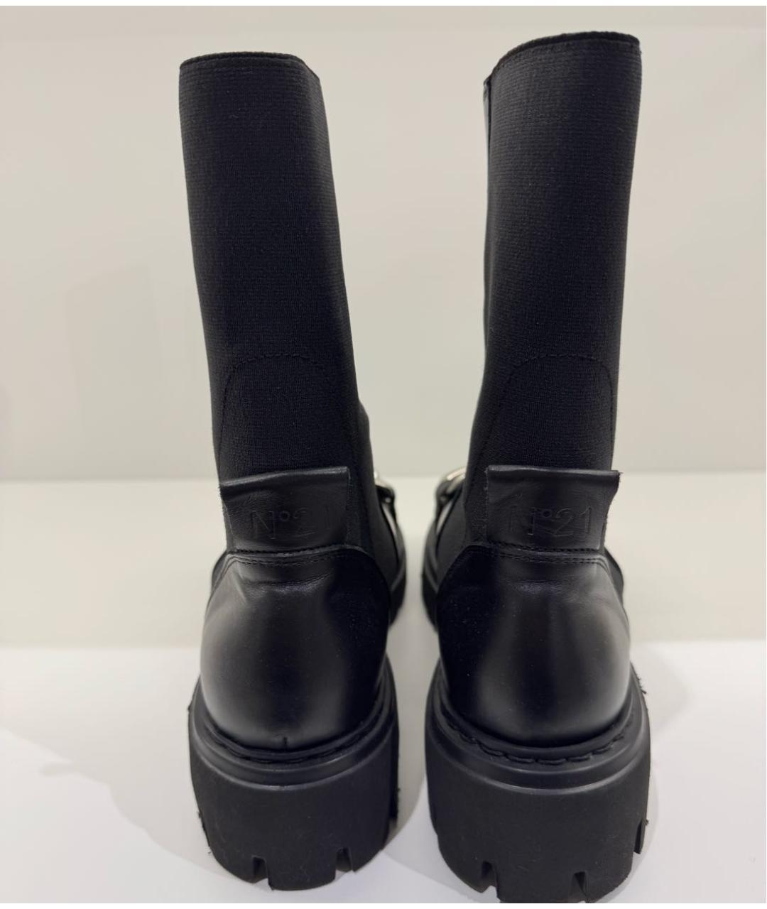 NO. 21 Черные кожаные ботинки, фото 4