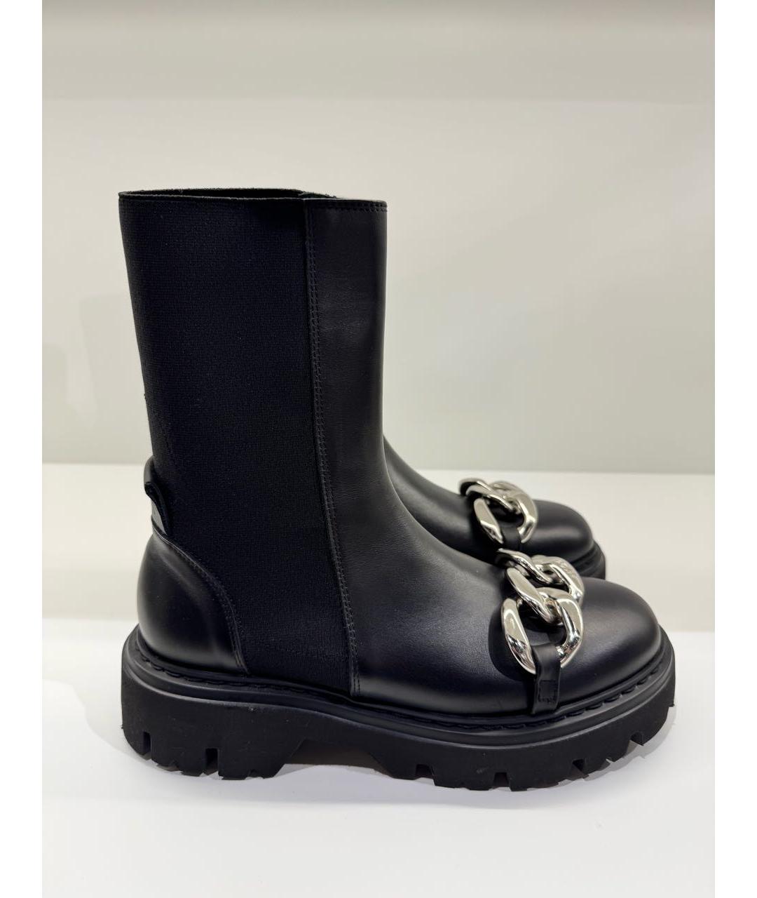 NO. 21 Черные кожаные ботинки, фото 6