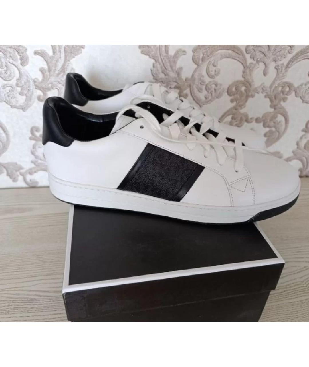 MICHAEL KORS Белые кожаные низкие кроссовки / кеды, фото 5