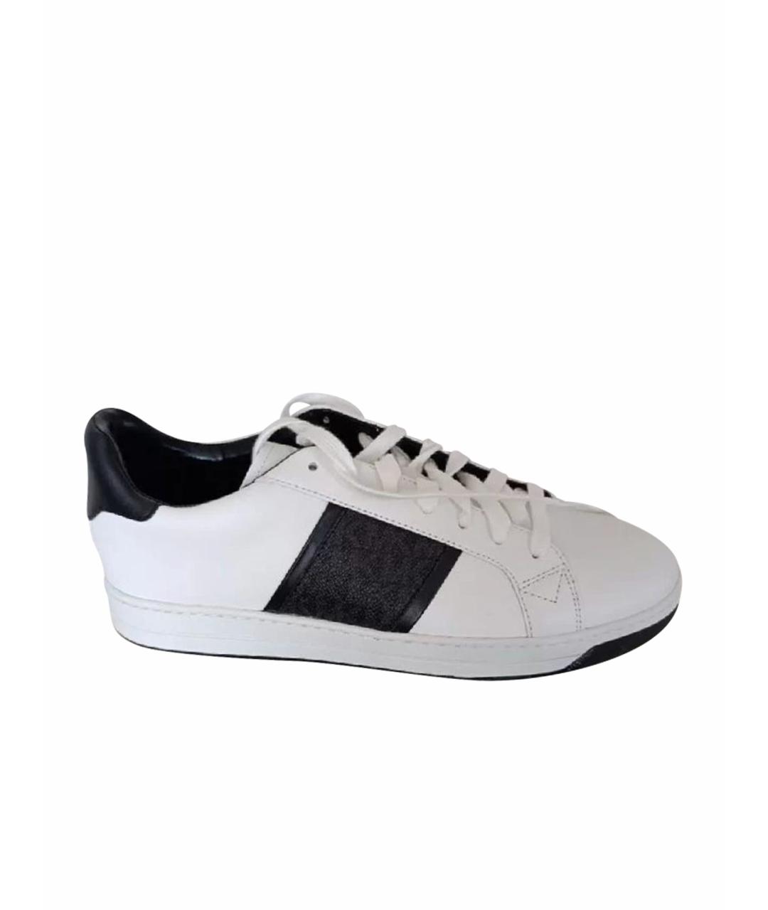 MICHAEL KORS Белые кожаные низкие кроссовки / кеды, фото 1