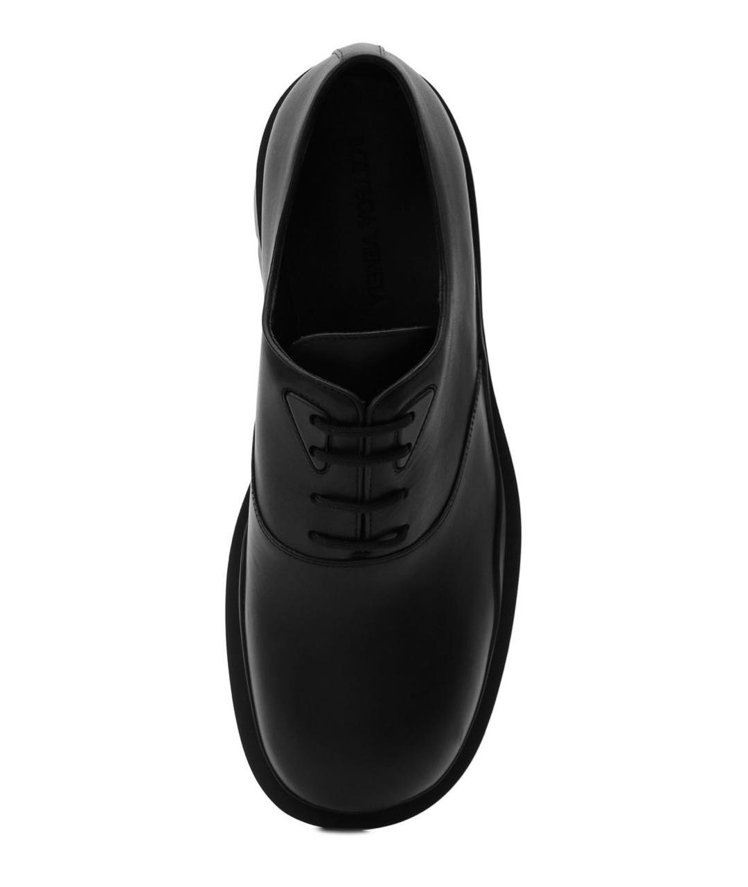 BOTTEGA VENETA Черные кожаные брогги и оксфорды, фото 4
