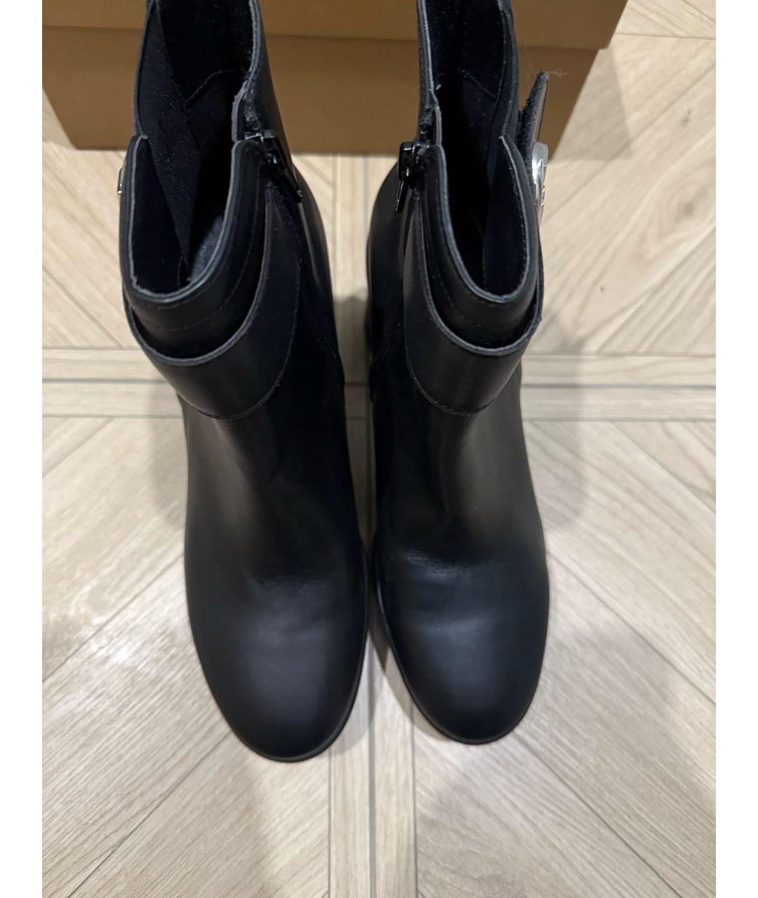 LIU JO Черные кожаные ботильоны, фото 3
