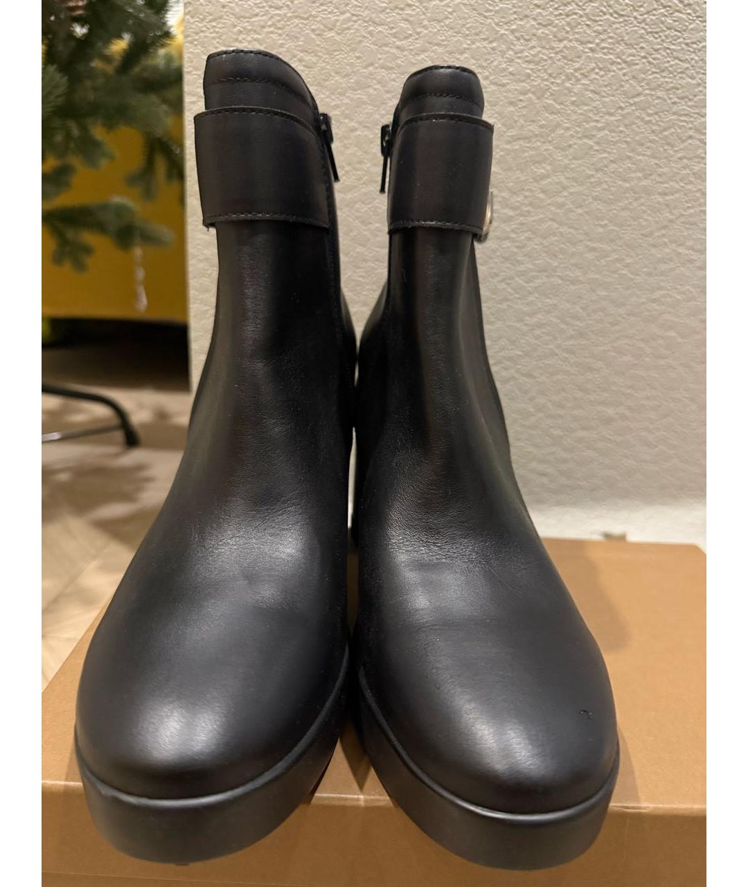 LIU JO Черные кожаные ботильоны, фото 2