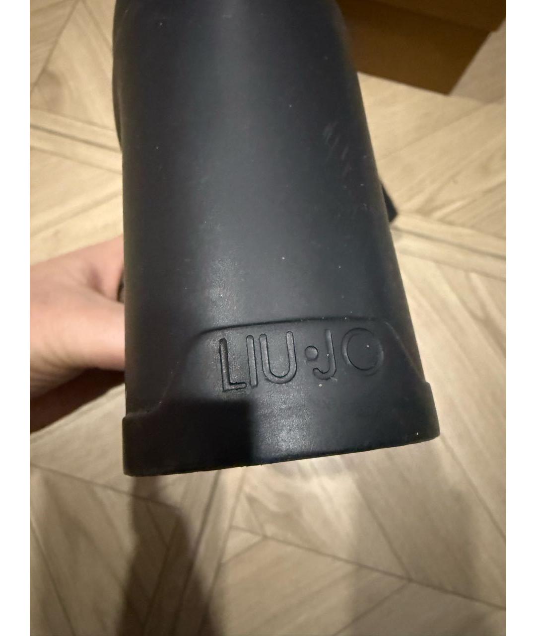 LIU JO Черные кожаные ботильоны, фото 5