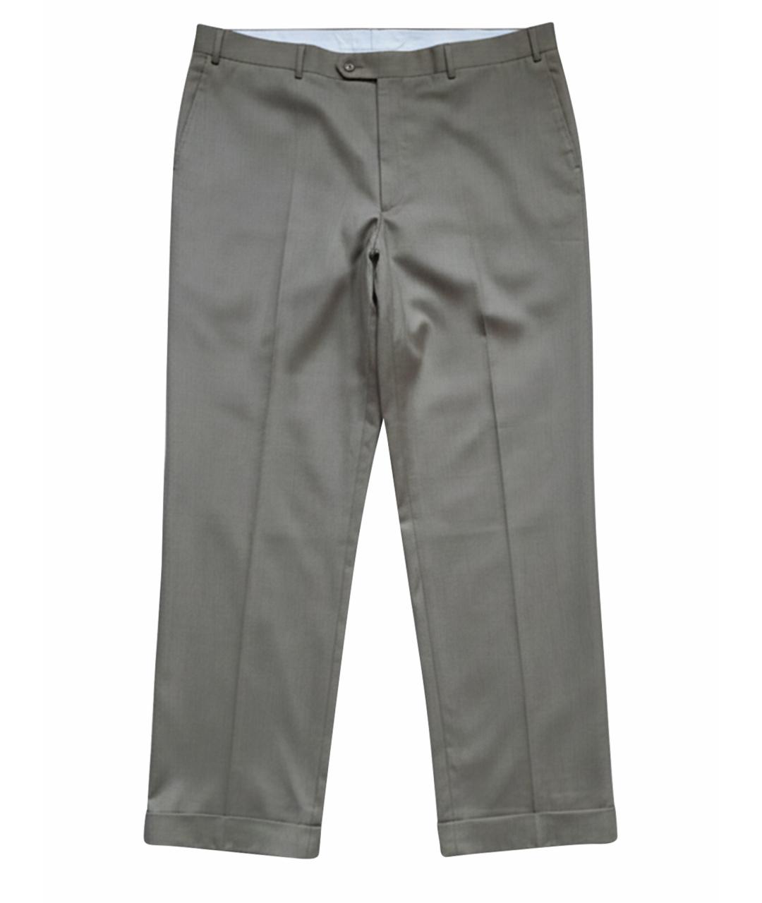 CORNELIANI Бежевые шерстяные классические брюки, фото 1