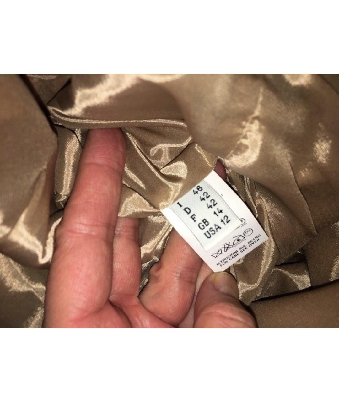 MOSCHINO Бежевое вискозное повседневное платье, фото 4