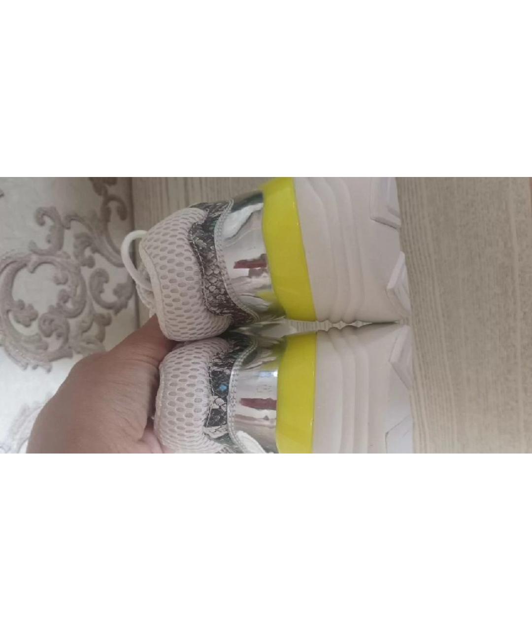 PINKO Белые кожаные кроссовки, фото 4