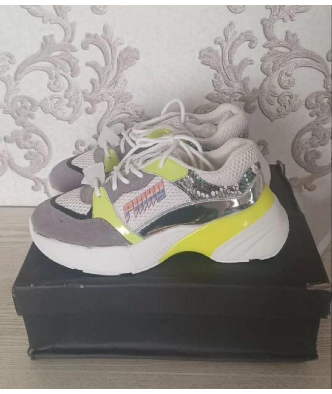 PINKO Белые кожаные кроссовки, фото 6