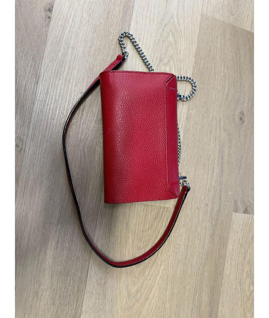 LANCEL Красная кожаная сумка через плечо, фото 3